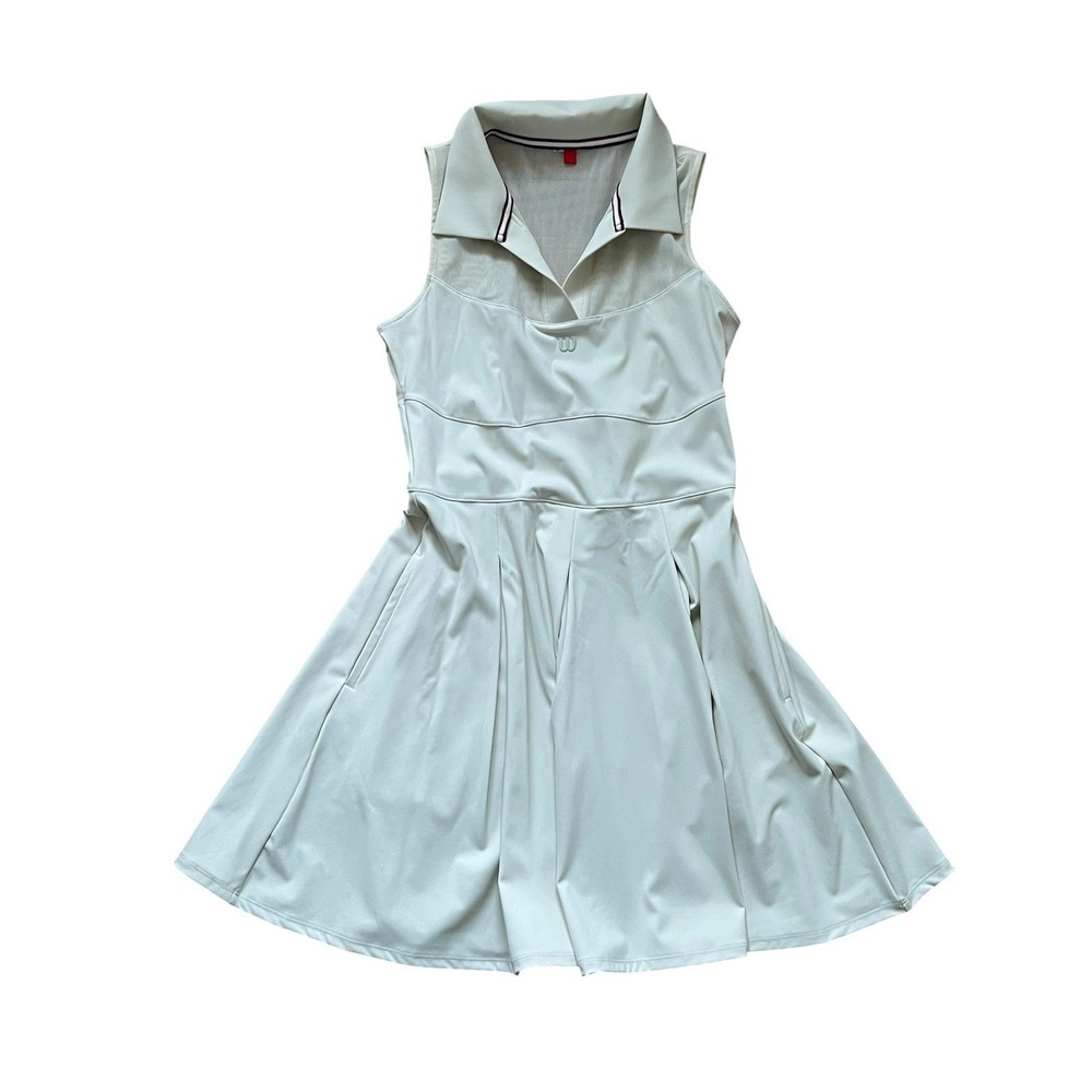 Wilson All Court Long Sleeve Tennis Dress in Ivory Size Small